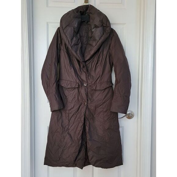 ADD Brown Down Puffer Long Coat 6 - Picture 2 of 12